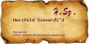 Herzfeld Szeveréd névjegykártya